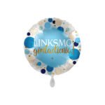 Folinis helio balionas "Linksmo gimtadienio"/melsvas