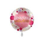 Folinis helio balionas „Linksmo gimtadienio”/rožinis
