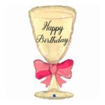 Folinis helio balionas Happy Birthday taurė