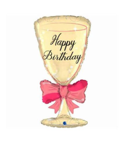 Folinis helio balionas Happy Birthday taurė