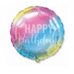 Folinis helio balionas ,,Happy Birthday"/spalvotas