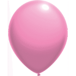 Rožinis guminis balionas 30 cm pripūstas heliu